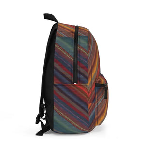 Colorful Striped Pattern Backpack Travel Bag - Dipaliz - one Size - Backpacks