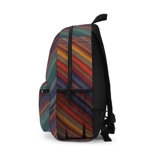 Colorful Striped Pattern Backpack Travel Bag - Dipaliz - one Size - Backpacks