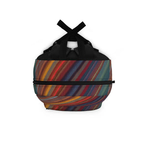 Vibrant Striped Pattern Backpack - Travel Bag - Dipaliz - Backpacks
