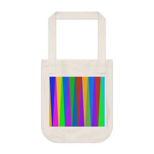 Canvas Tote Bag Colorful Stripes Eco Friendly Bold Style - Dipaliz - one Size / Natural - Bags