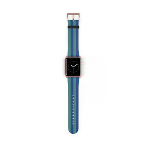 Vibrant Watch Band - Colorful Stripes Faux Leather - Dipaliz - Bands