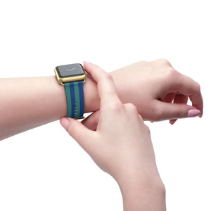 Vibrant Watch Band - Colorful Stripes Faux Leather - Dipaliz - Bands