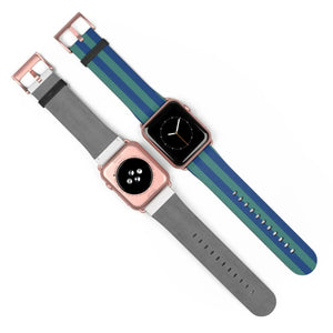 Vibrant Watch Band - Colorful Stripes Faux Leather - Dipaliz - Bands