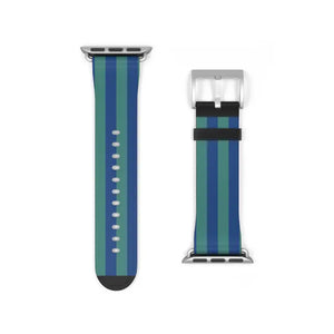 Colorful Stripes Watch Band Faux Leather Fashion - Dipaliz - Bands