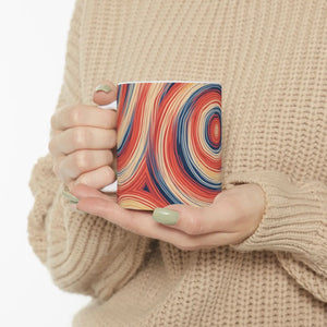 Vibrant Swirling Ceramic Mug - Artful Glossy Gift - Dipaliz - Mugs