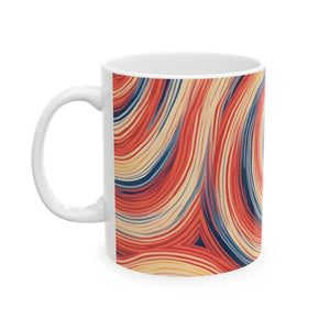 Vibrant Swirling Ceramic Mug - Artful Glossy Gift - Dipaliz - Mugs