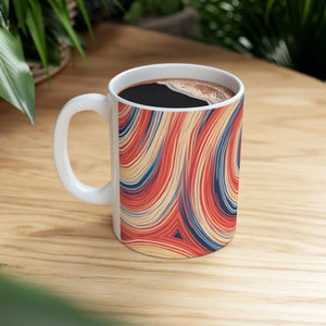 Vibrant Swirling Ceramic Mug - Artful Glossy Gift - Dipaliz - Mugs
