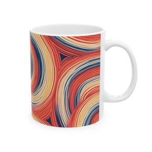 Vibrant Swirling Ceramic Mug - Artful Glossy Gift - Dipaliz - Mugs