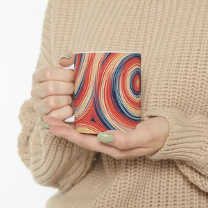 Swirling Ceramic Mug - Vibrant Artful Design - Dipaliz - 11oz - Mugs