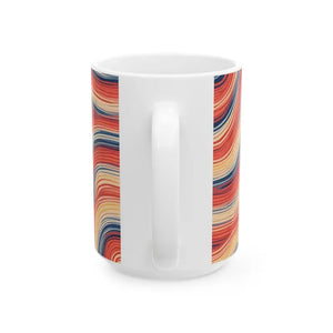 Swirling Ceramic Mug - Vibrant Artful Design - Dipaliz - Mugs