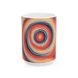 Swirling Ceramic Mug - Vibrant Artful Design - Dipaliz - 15oz - Mugs