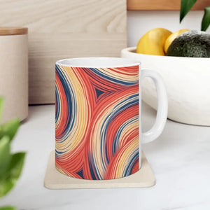 Swirling Ceramic Mug - Vibrant Artful Design - Dipaliz - Mugs