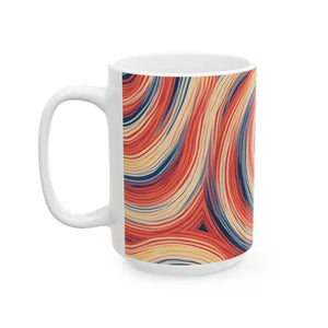 Swirling Ceramic Mug - Vibrant Artful Design - Dipaliz - Mugs