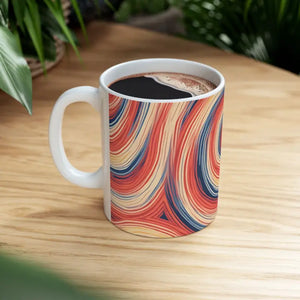 Swirling Ceramic Mug - Vibrant Artful Design - Dipaliz - Mugs