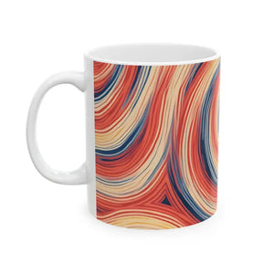 Swirling Ceramic Mug - Vibrant Artful Design - Dipaliz - Mugs
