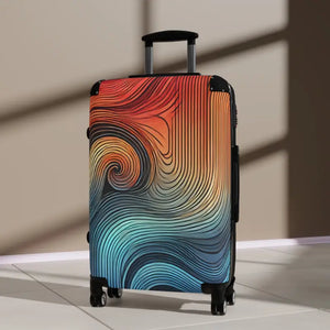Colorful Swirl Suitcase - Bold Travel Luggage - Dipaliz - Suitcases
