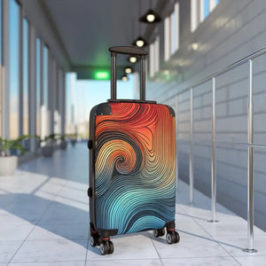 Colorful Swirl Suitcase - Bold Travel Luggage - Dipaliz - Suitcases