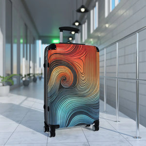 Vibrant Colorful Swirl Suitcase - Durable Travel - Dipaliz - Suitcases