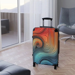 Vibrant Colorful Swirl Suitcase - Durable Travel - Dipaliz - Suitcases