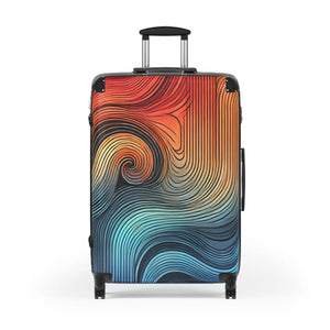Vibrant Colorful Swirl Suitcase - Durable Travel - Dipaliz - Suitcases