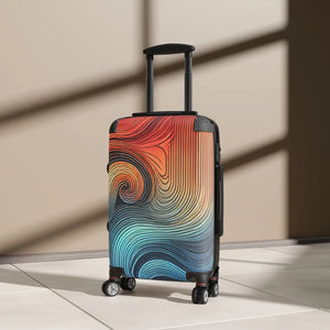 Vibrant Colorful Swirl Suitcase - Durable Travel - Dipaliz - Suitcases