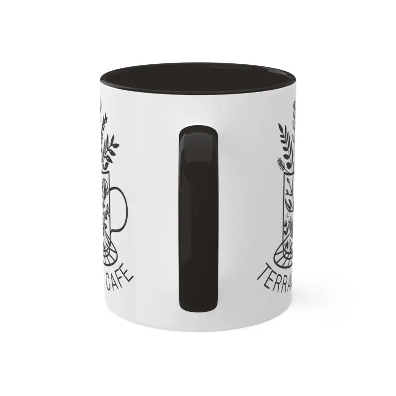 Brighten your Day with Colorful Terrace Cafe Mugs! - 11oz / Black Mug