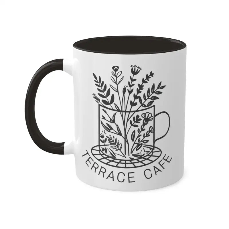 Brighten your Day with Colorful Terrace Cafe Mugs! - 11oz / Black Mug