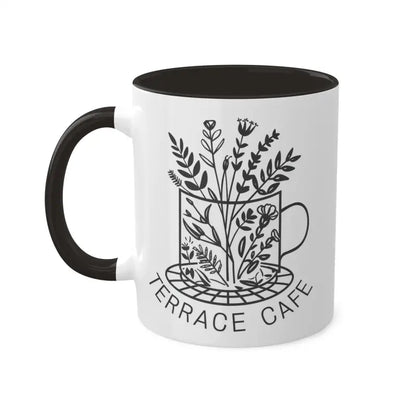 Brighten your Day with Colorful Terrace Cafe Mugs! - 11oz / Black Mug