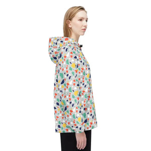 Outerwear - Colorful Terrazzo Print Windbreaker Jacket - Lightweight Hooded - Dipaliz