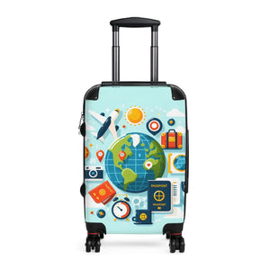 Vibrant World Map Suitcase - Travel Essentials - Dipaliz - Suitcases