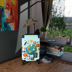 Vibrant World Map Suitcase - Travel Essentials - Dipaliz - Suitcases