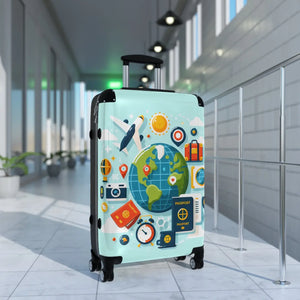 Vibrant World Map Suitcase - Travel Essentials - Dipaliz - Suitcases