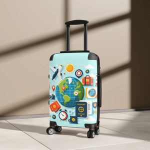 Vibrant World Map Suitcase - Travel Essentials - Dipaliz - Suitcases