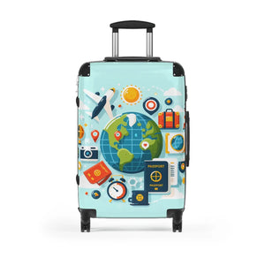 Vibrant World Map Suitcase - Travel Essentials - Dipaliz - Suitcases