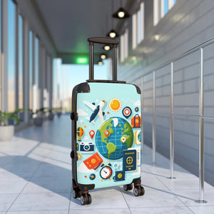 Vibrant World Map Suitcase - Travel Essentials - Dipaliz - Suitcases