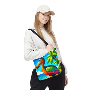 Tropical Dodo Tote Bag Featuring Colorful Beach Vibes - Dipaliz - 13’’ × / Black - Bags