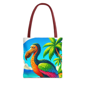 Tropical Dodo Tote Bag Featuring Colorful Beach Vibes - Dipaliz - 13’’ × / Red - Bags