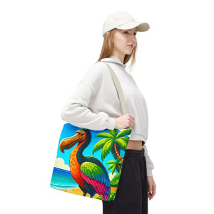 Tropical Dodo Tote Bag Featuring Colorful Beach Vibes - Dipaliz - Bags
