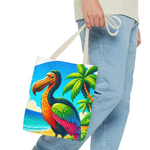 Tropical Dodo Tote Bag Featuring Colorful Beach Vibes - Dipaliz - Bags
