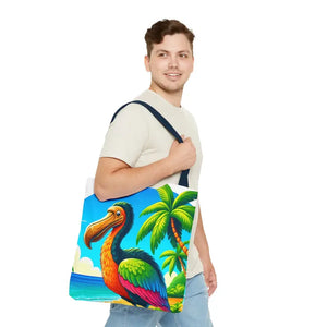 Tropical Dodo Tote Bag Featuring Colorful Beach Vibes - Dipaliz - Bags