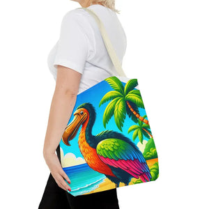 Tropical Dodo Tote Bag Featuring Colorful Beach Vibes - Dipaliz - Bags