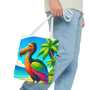 Tropical Dodo Tote Bag Featuring Colorful Beach Vibes - Dipaliz - Bags