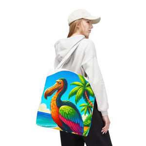 Tropical Dodo Tote Bag Featuring Colorful Beach Vibes - Dipaliz - Bags