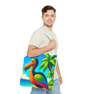 Tropical Dodo Tote Bag Featuring Colorful Beach Vibes - Dipaliz - Bags