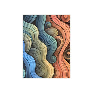 Colorful Waves Ceramic Photo Tile - Vibrant Wall Art - Dipaliz - Tiles
