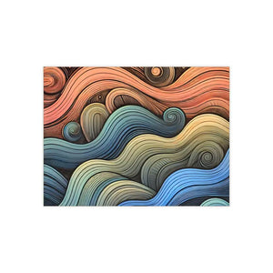 Colorful Waves Ceramic Photo Tile - Vibrant Wall Art - Dipaliz - 6’’ × 8’’ / Matte - Tiles