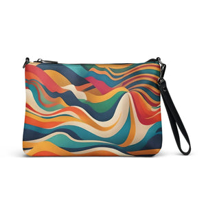 Wavy Stripe Crossbody Bag - Faux Leather Style - Dipaliz - Cross Body Bags