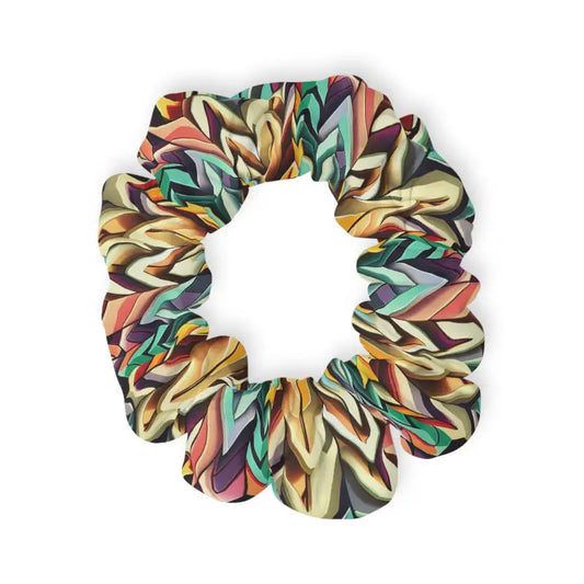 Colorful Zigzag Pattern Stylish Hair Accessories Scrunchie - 4’’ ×