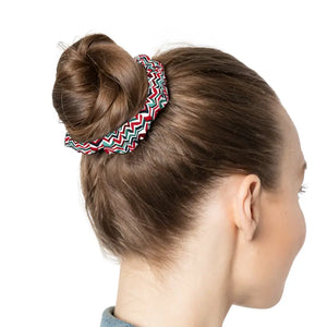 Colorful Zigzag Scrunchie - Stylish Hair Accessories - Dipaliz - 4’’ × - Ponytail Holders