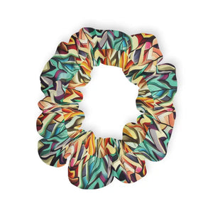 Colorful Zigzag Scrunchie - Stylish Hair Accessories by Dipaliz - 4’’ × - Ponytail Holders